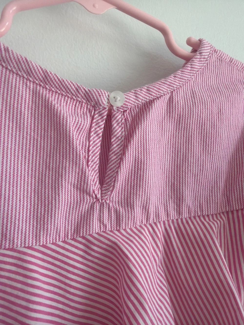 Ruffled Striped Strawberry-Pink 100% Cotton Blouse - Cat and Jack - 5T
